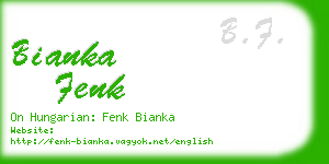 bianka fenk business card